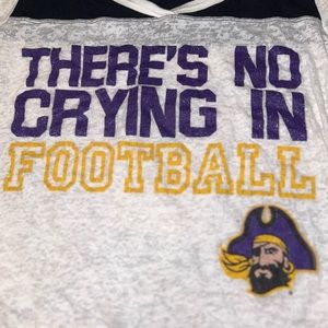 Large East Carolina University Pirates football shirt ladies Softee brand